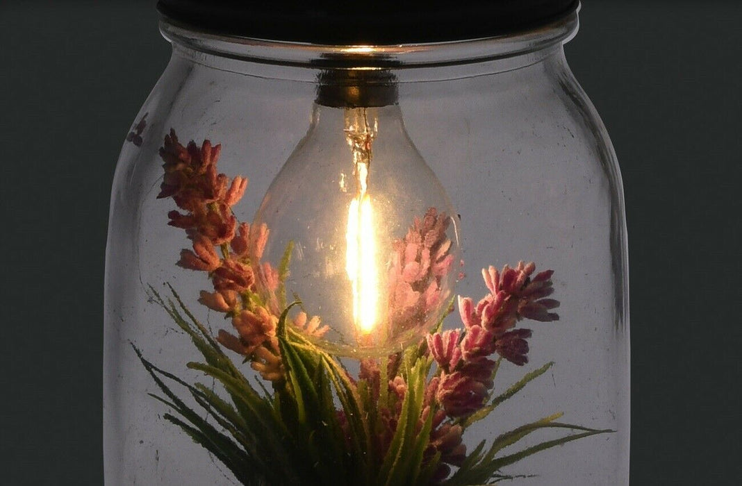 Decorative Artificial Hanging Lamp With Exotic Plants With led Light Terrarium