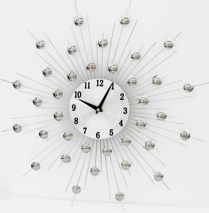 Large wall clock 46cm x 46cm Metal Wall Clock SunBurst Clock