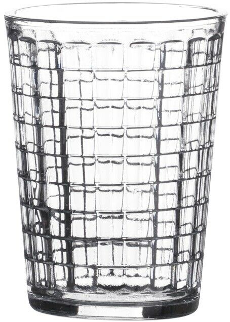 Brick Design Glass Tumbler Set Stackable Juice Water Glasses Set of 8