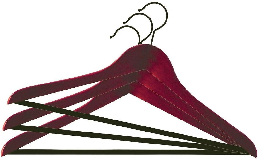 Cherry Brown Wooden Hangers Wood coat hangers Buy them in sets of 3 6 9 12