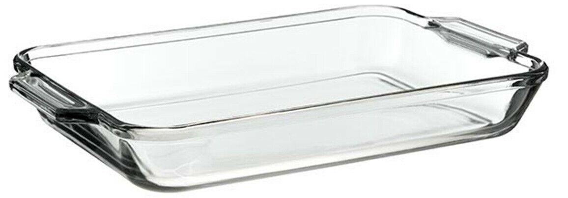 Anchor Hocking Large Glass Rectangle Baking Roasting Dish Oven Tray 3 Litres