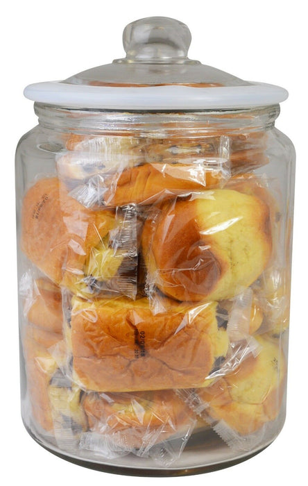 Heritage Small -  Large Clear Glass Storage Jar With Silicone Lid Biscotti Jars