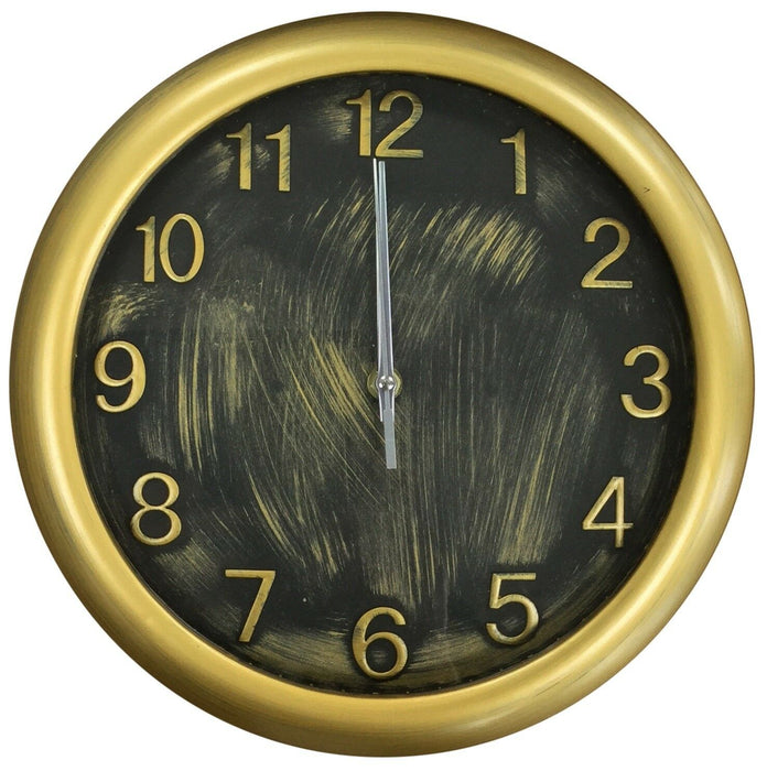 28cm Round Antique Style Gold Wall Clock