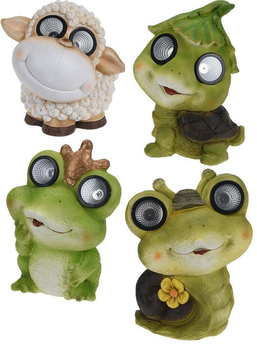 Solar Powered Garden Ornaments Snail Frog Tortoise or Sheep 6 Hour Light