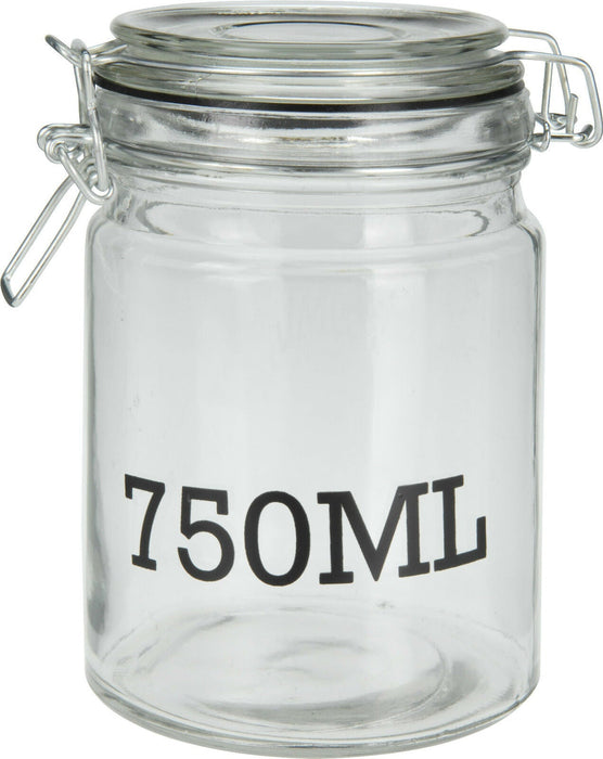 Clip Top Glass Storage Jars Very Large to Small Pasta Jars With Seal