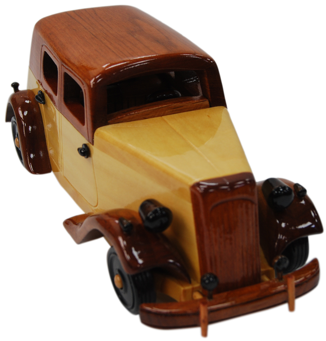 30cm Large Wooden Car Model Retro Design Intricate Finish Design 02
