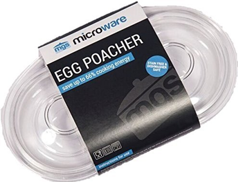 Microware Microwave Double Egg Poacher BPA Free, Stain Free Made in UK