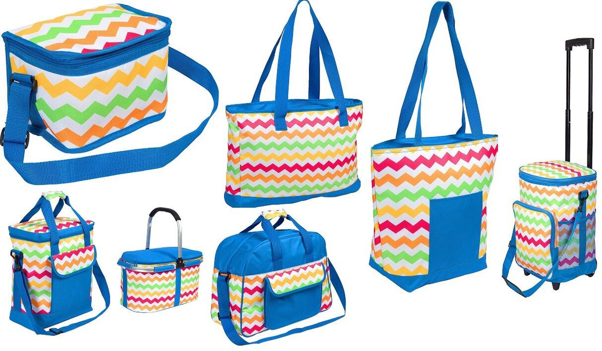 Bright Summer Beer Cooler Picnic Bags Insulated Picnic Hamper Trolley Beach Bags