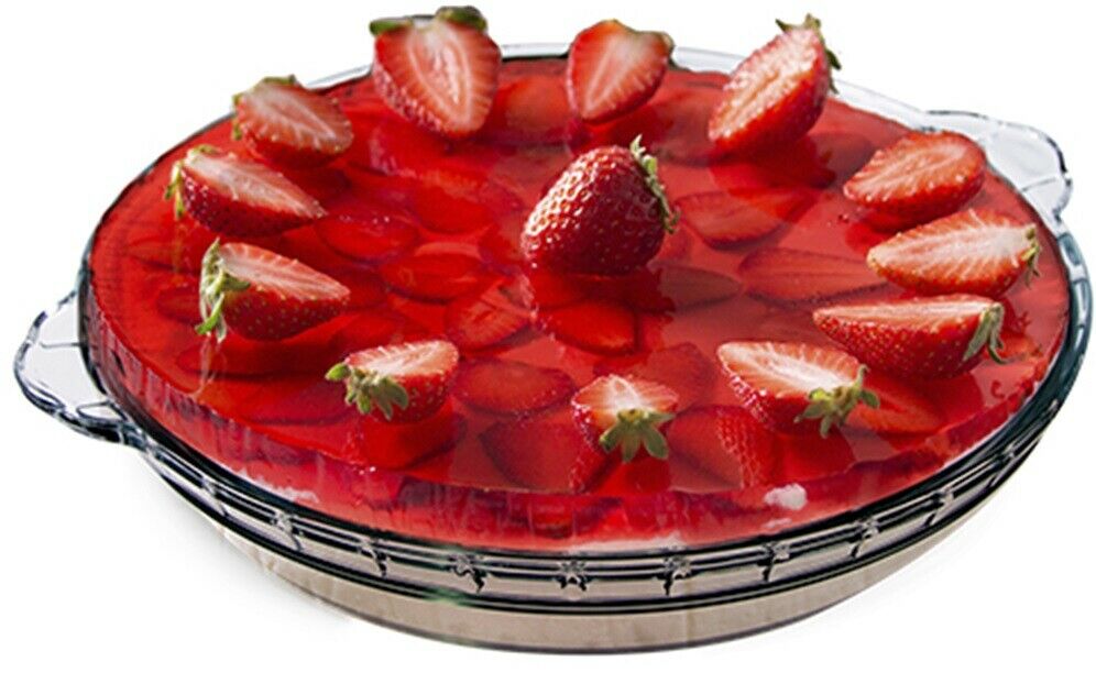 22.5cm 9" Round Glass Pie Plate Flan Tart Oven -Tableware Collection