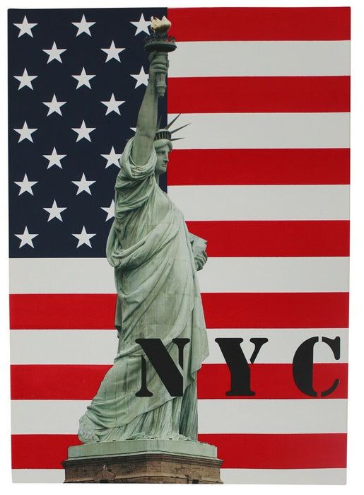 USA Statue Of Liberty Large Wall Canvas Print 70cm x 50cm