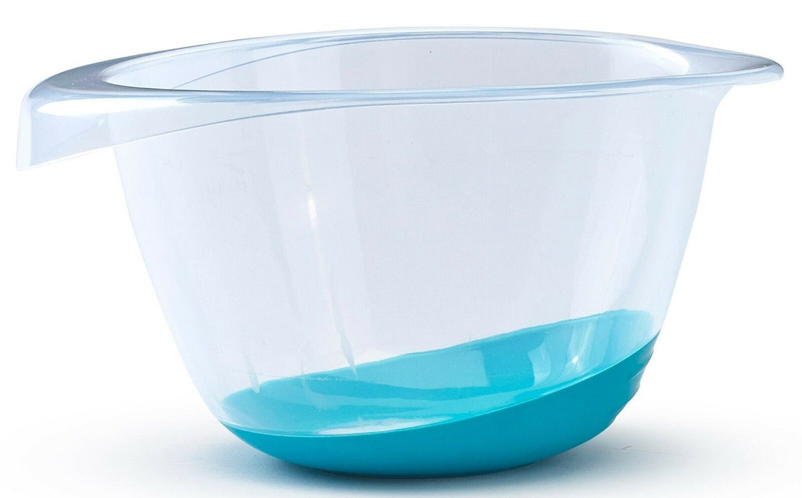 Large & Small 6 Litre - 2 Litre Plastic Mixing Bowl Non Slip base BPA free Bowls