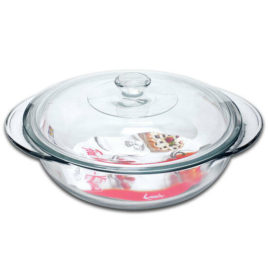 Anchor Hocking Large Round Glass Ovenware Casserole Dish With Lid