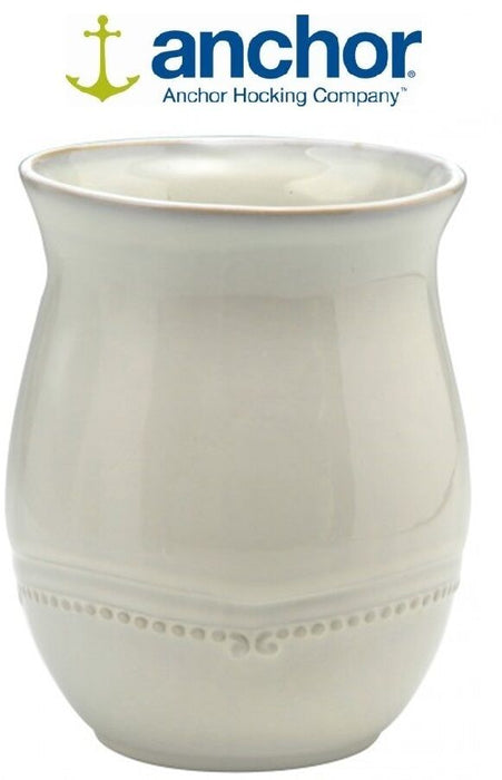 Anchor Hocking 97590 Cream Stoneware Utensil Holder 17cm Kitchen Accessories
