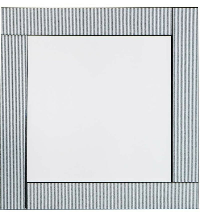 Elegant Silver Stripe Square Wall Mirror 60cm x 60cm or 60 x 80cm