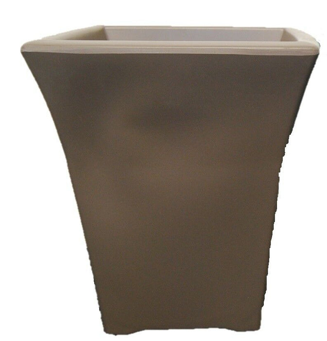 37cm Tall Flared Planter Plastic Plant Pot In Brown Or Duck Indoor or Outdoor