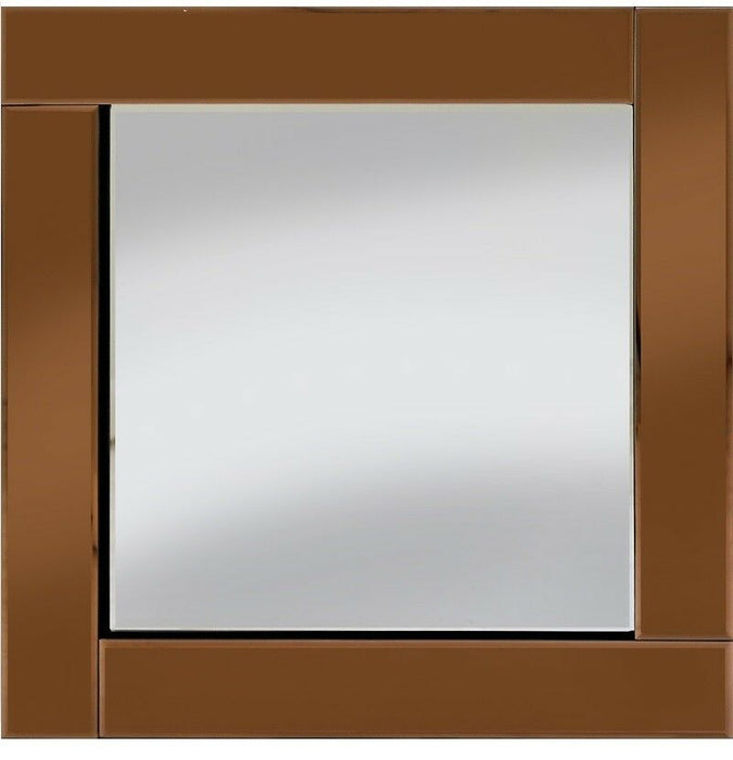 Classic Flat Bar Bronze Mirror Square Wall Mirror 60cm x 60cm