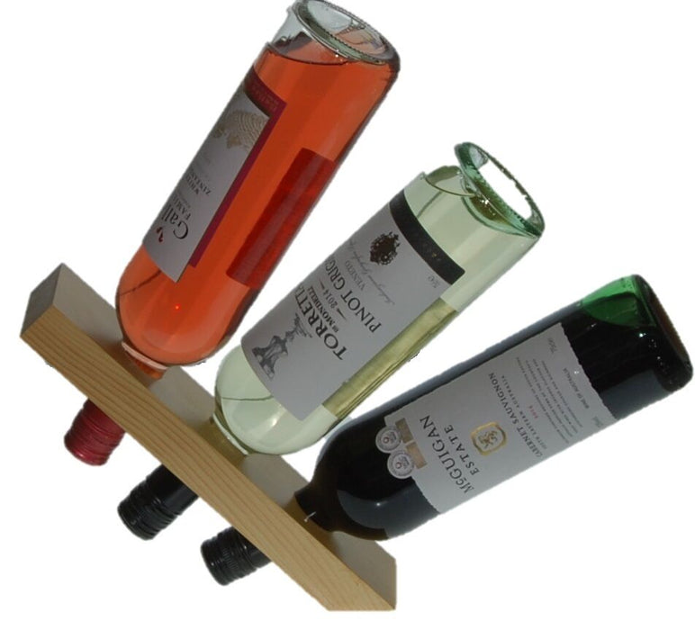 RTA Wood Wine Floating Bottle Holder Countertop Display