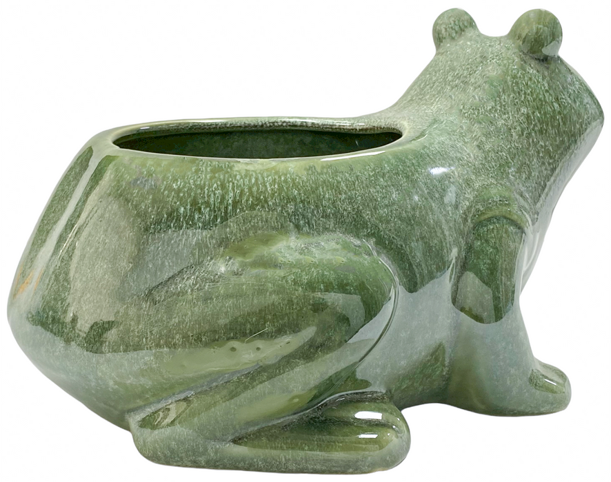 Frog Flower Pot Plant Pot Ceramic Animal Shape Planter Home Garden Ornament