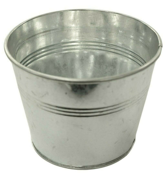 41cm Wooden Windowsill Plantbox 3 Small Metal Flowerpot Planters Indoor Outdoor