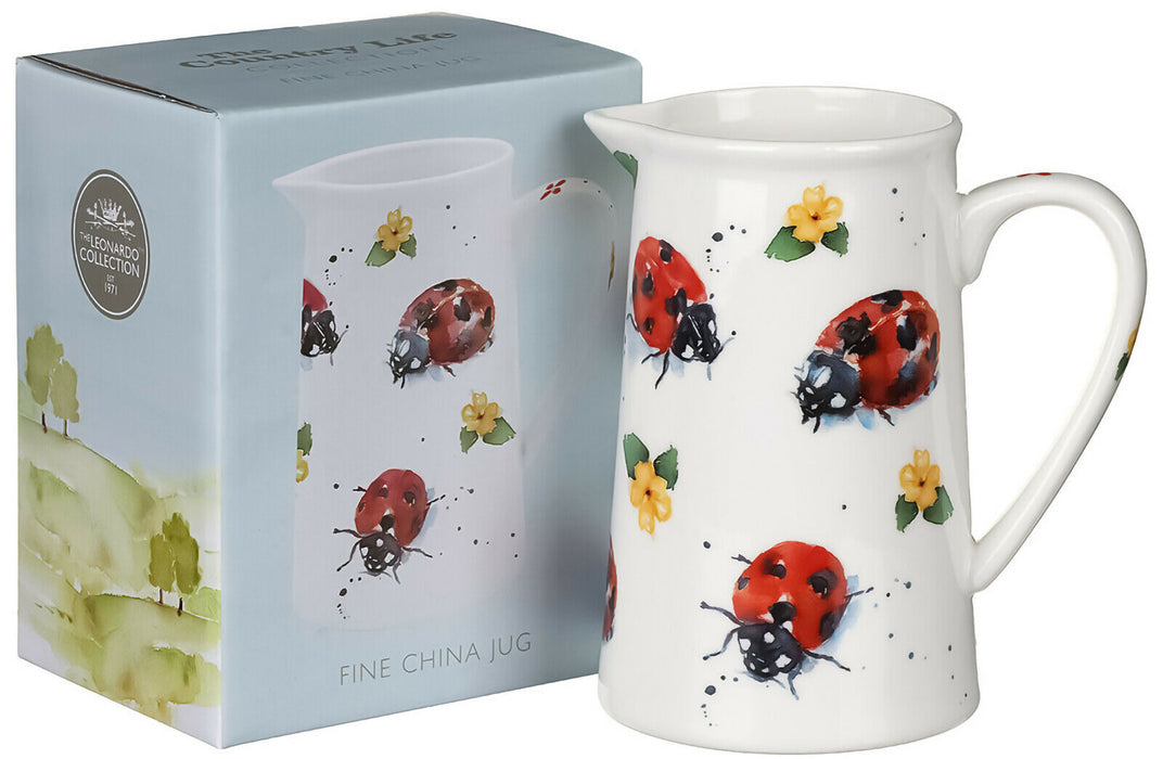 Leonardo Collection Fine China 600ml Jug Ladybirds Design Milk Tea Coffee Jug