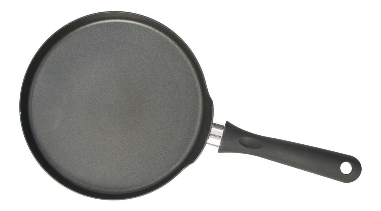 Rammento 25cm Aluminium Non-Stick Frying Pan for Pancake Day, Black Omelette Pan