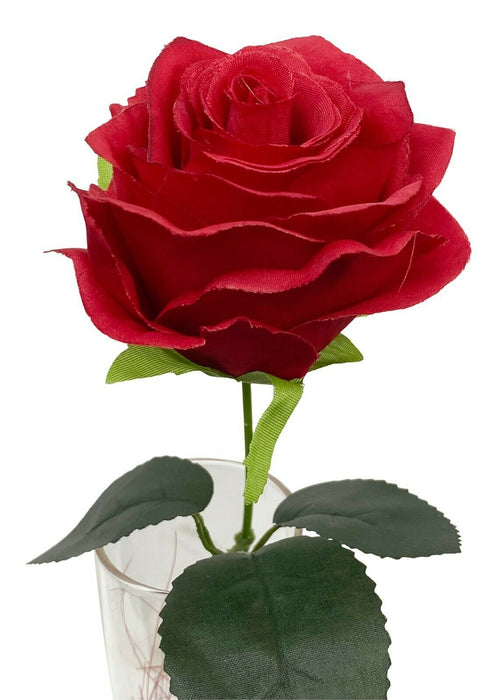 Ritzenhoff & Breker Red Rose Tall Artificial Rose Flower Acrylic Vase 40cm