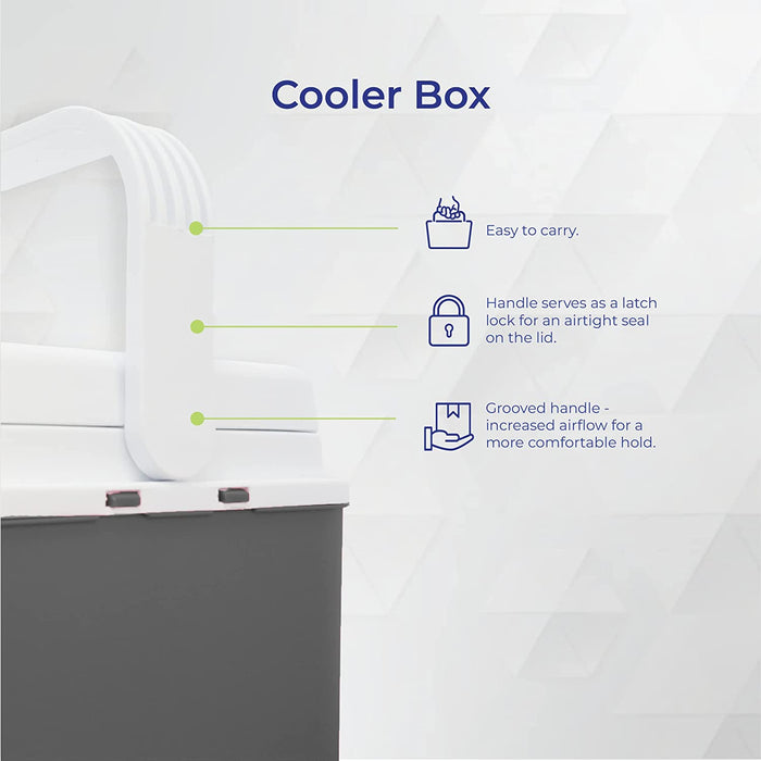 Large Cooler Ice Box Insulated Freezer Cool Box 8 Hours 24 Litre Cooler Box