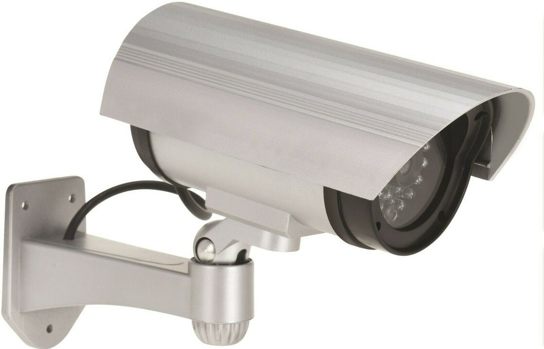 Dummy Camera Dummy Led CCTV Fake Camera Security System Flashing LED Silver