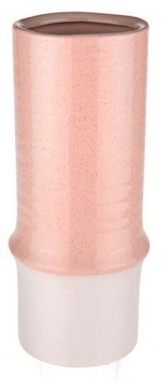 Soft Pink 27.5cm Tall Ceramic Flower Vase With Speckle Design