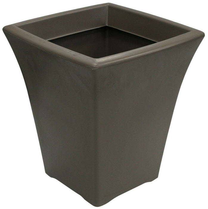 37cm Tall Flared Planter. Plastic Plant Pot Brown Plant Pot. Indoor or Outdoor