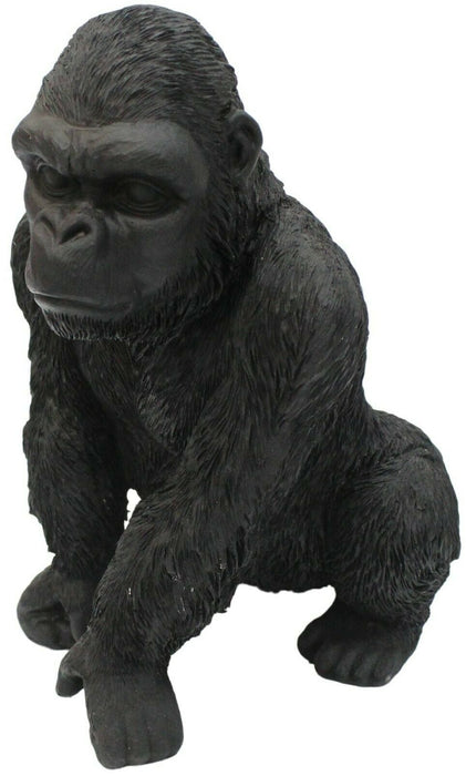 Out Of Africa Jungle Black Gorilla Figurine Ornament Wildlife Collection 28cm