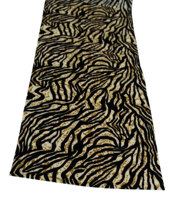 Zebra Print Fabric Table Runner 2 Meters Long Elegant (over 6ft Length)