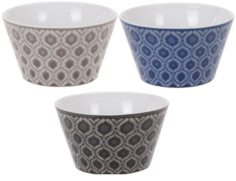 Set of 3 Stoneware Soup Bowls Japanese Style Soup Rice Pasta Bowls Cereals
