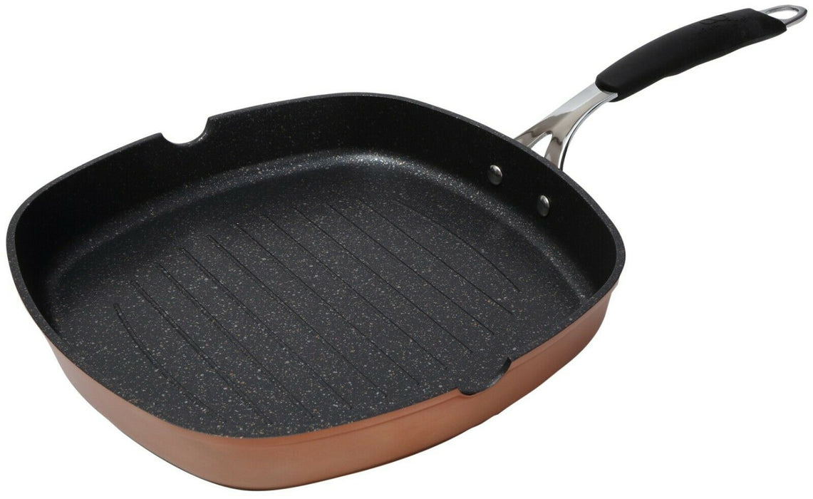 Bergner Infinity Chef Copper Non Stick Square Frying Pan FULL INDUCTION 28cm Pan