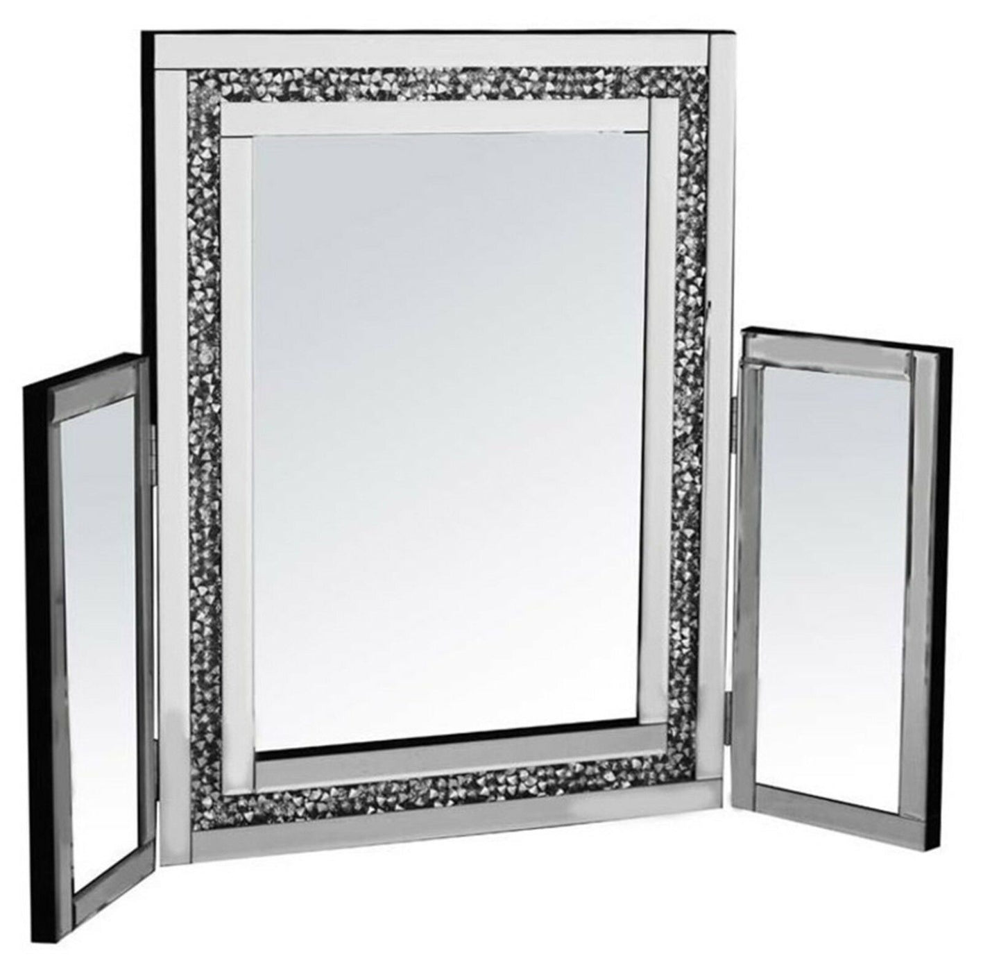 Large Gatsby Beautiful Dressing Table Mirror All Glass Crystal Edge De