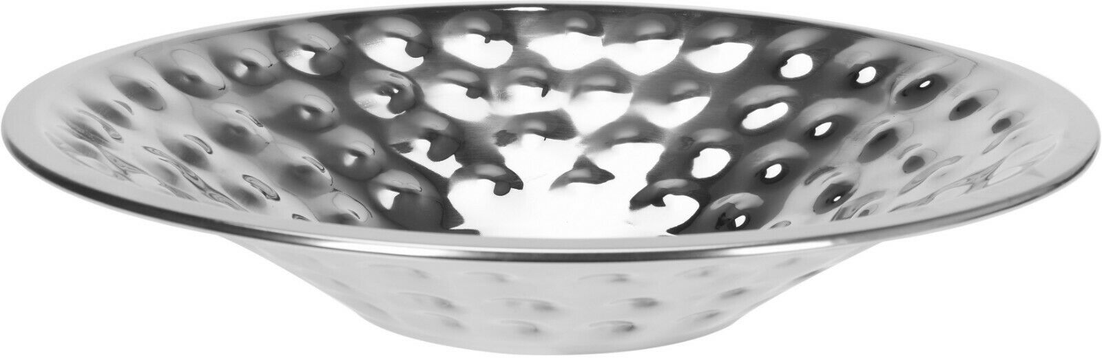 Very Large 36cm Stainless Steel Dimpled Fruit Bowl Wedding Table Centerpiece