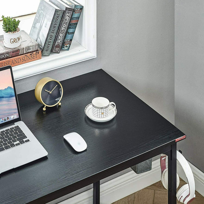 Black Computer Desk Writing Desk And Hook Table Home Office Desk