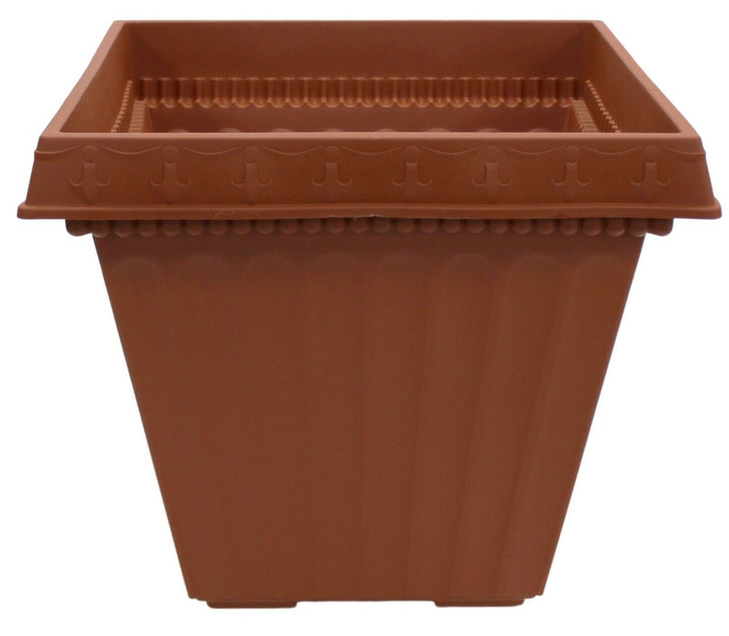 Large 40cm Square Garden Planter Plant Pot Plastic Trough Raised Planter Terra