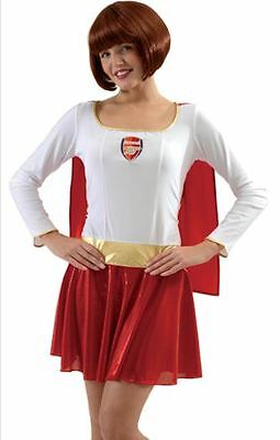 Arsenal Ladies Womens Football Fairy Fancy Dress Costume Dress Cape