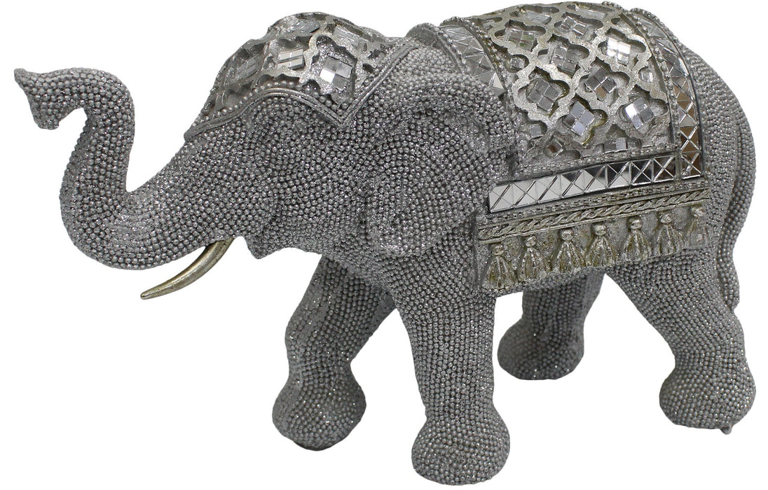 Silver Glitz Natural World Indian Elephant Figurine 24cm