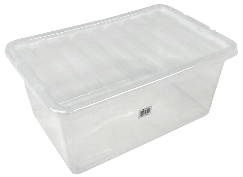 Plastic Underbed Storage Boxes Large Stackable Box With Lid Strong Quality Box