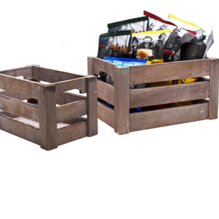 Paulownia Storage Crates Wooden Stylish Retro Storage Boxes Kitchen Storage
