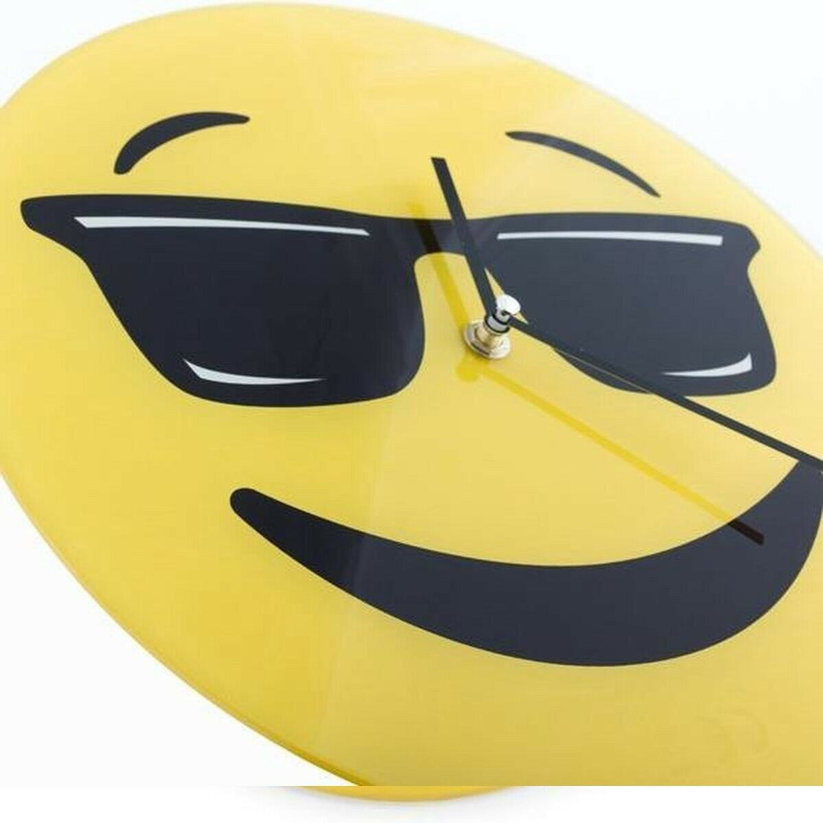 30cm Glass Smiley Face Clock Cool Emoticon Wall Clock — Cheerful ...