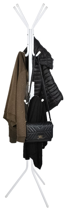 12 Branch Metal Coat Jacket Stand 175cm Floor Standing Hats & Bags Storage Rack