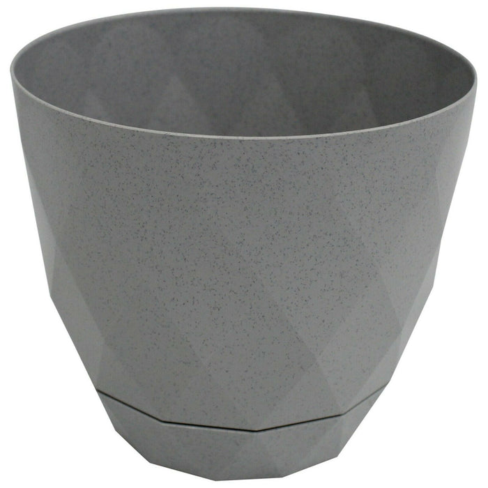 Grey Diamond Shape Modern Large Plant Pot Indoor / Outdoor 4.8 Litre Planter
