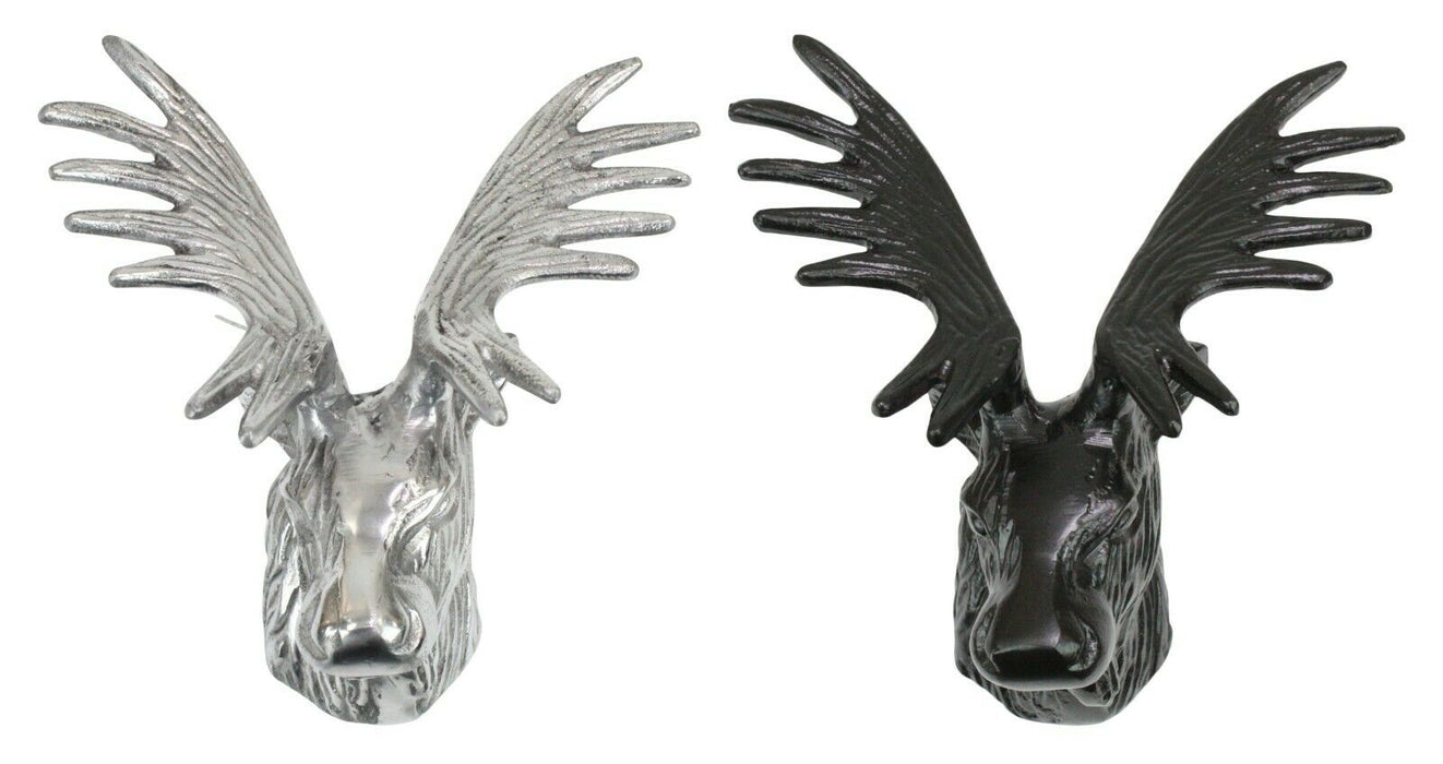 Ornamental Moose Head - Hanging Wall Mounted Deer Antler For Home Lounge Decor