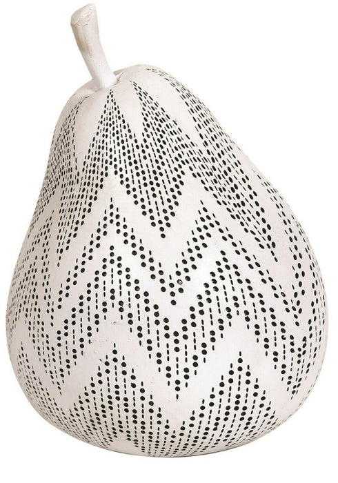 18cm Decorative Fruit White Perforated Pear Large Pear Home Decor