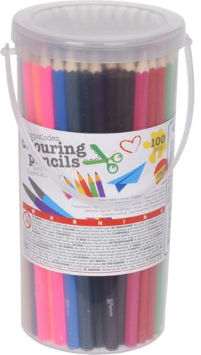 100 Coloured Pencils Drawing Colouring Pencils Pack Of 100 Tub Artisa