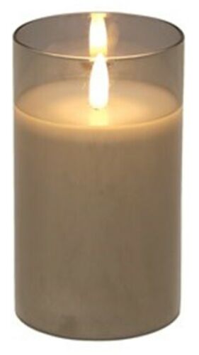 Grey led pillar candles deals