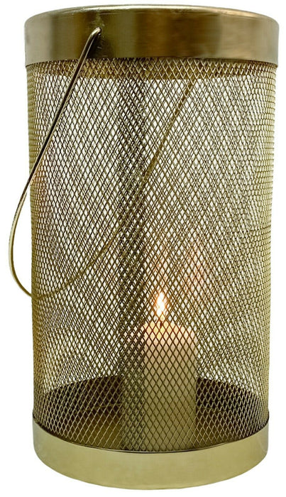 EX LARGE Lantern Candle Holder Pillar Candle Gold Indoor Outdoor Tealight Holder